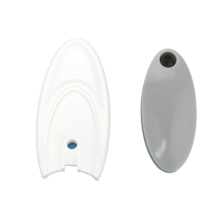 Set 5 cleme lant, Foset, Plastic, Alb/Gri