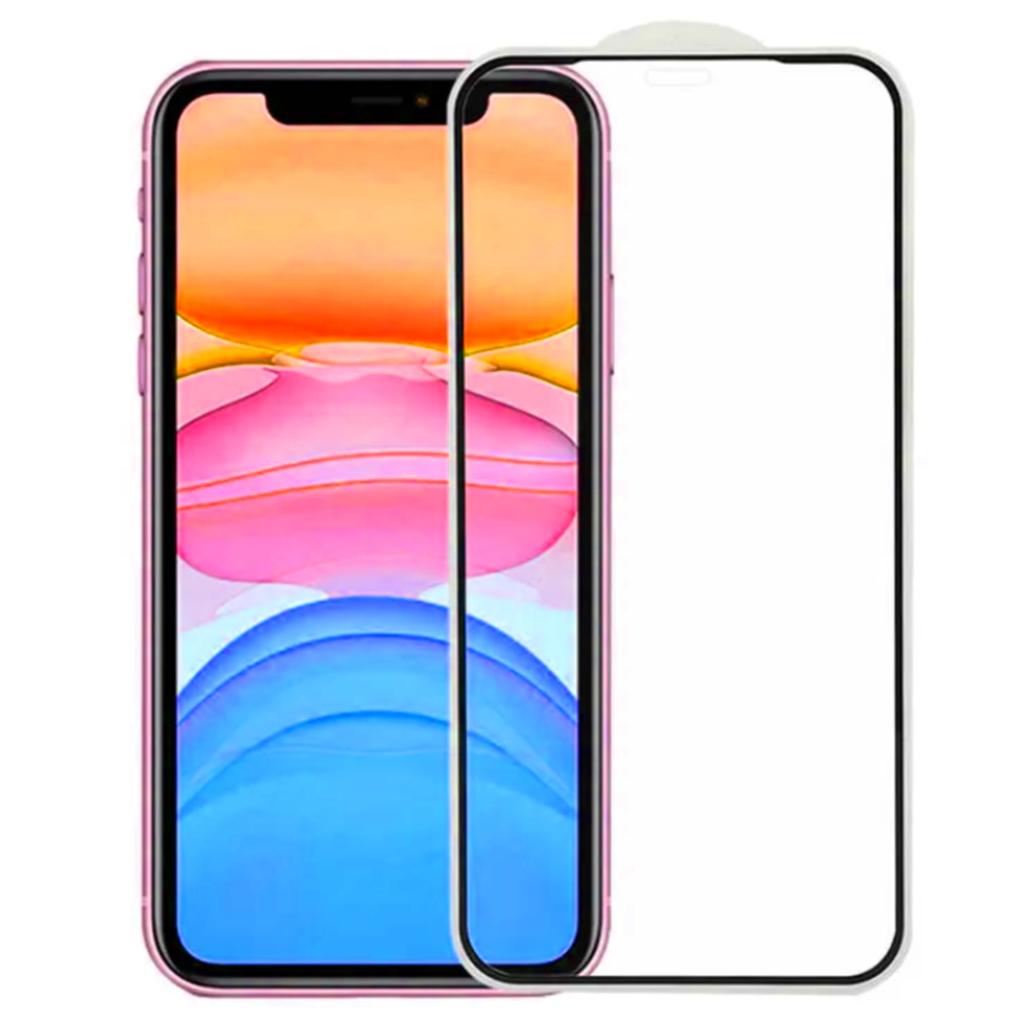 Folie protectie, compatibila IPhone 12 Pro Max, Calitate profesionala, Full Cover Margini Negre