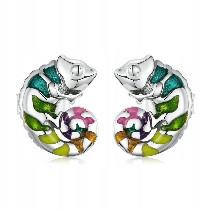 Дамски обеци, Fraise, модел Хамелеон, Сребро, Многоцветни