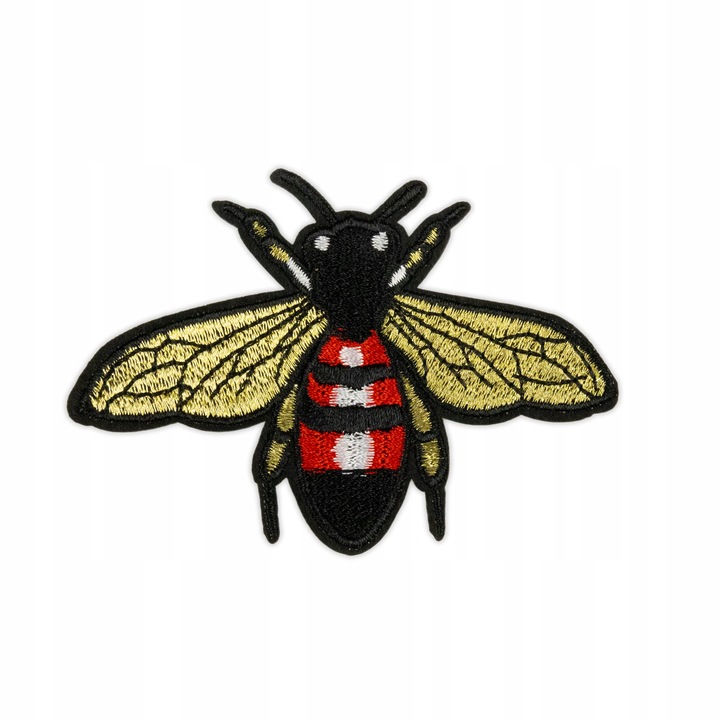 Petic brodat, Little Angel, Material textil, Rosu/Auriu