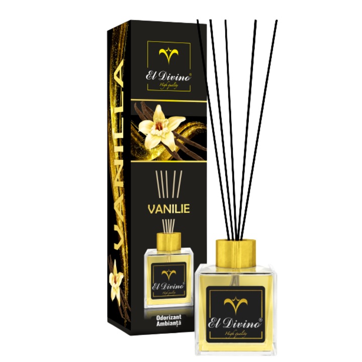 Légfrissítő, Ambianta Reed Diffuser, 100ml, Vanilla, El Divino