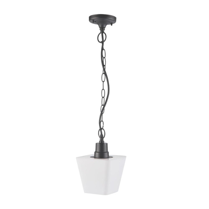 Висяща градинска лампа, Goldlux, стомана/пластмаса, 150 x 150 x 800 мм, черно/бяло