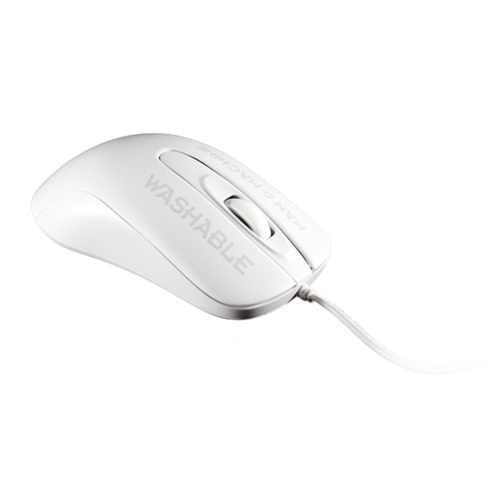 Мишка Man & Machine, дезинфекцираща, бяла