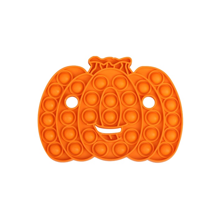 Jucarie anti-stres Pop It Zerhok, silicon, portocaliu, 12,5 x 17 cm
