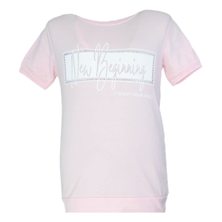 Tricou cu maneca scurta pentru fete OLC SVR 230323-C-128, Roz 93429