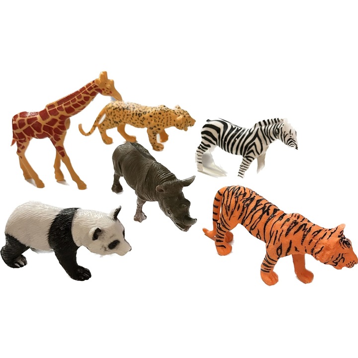Figurine animale salbatice, 14-15 cm, 6 piese