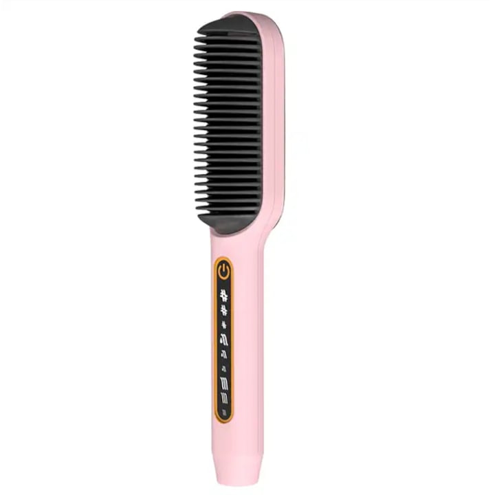 Elektromos kefe, hajformázáshoz és hajegyenesítéshez, rózsaszínű