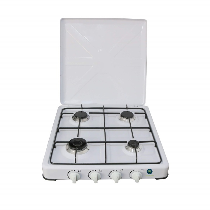 Wertcraft zománcozott kempingfőző, fehér, 4 égőfejes