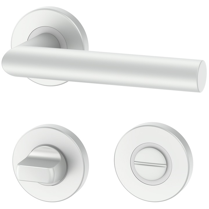 Maner usa model UNO rozeta wc argintiu mat