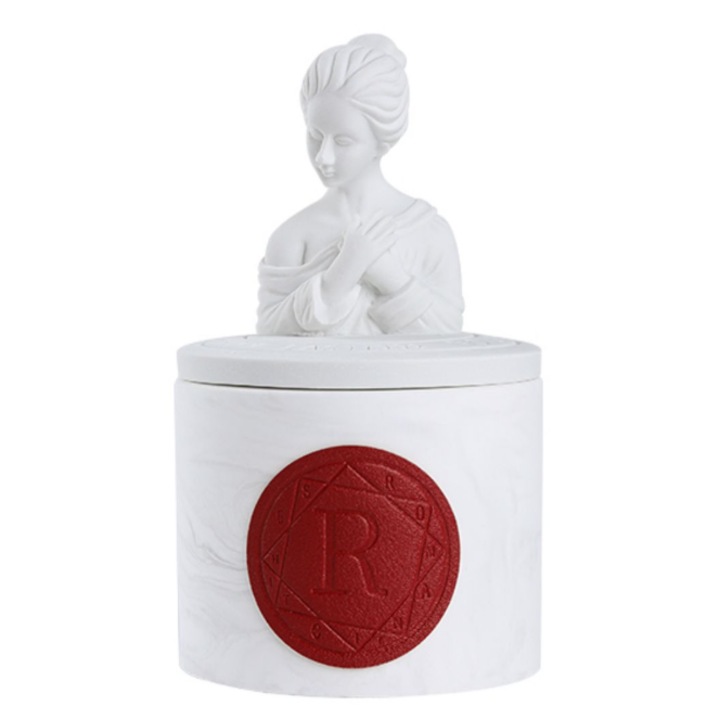 Ароматизирана свещ, Euotboup, С ягода/кокос/жасмин, Бяла