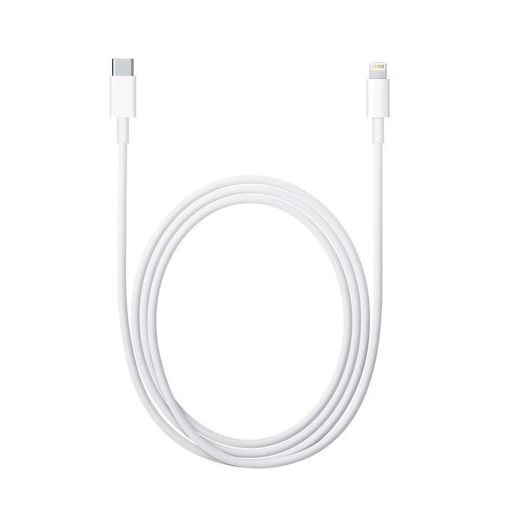 Cablu Date si Incarcare Flippy, SX-25, USB Tip C, 3A Fast Charge, 1 m compatibil cu Apple iPhone 5, 5C, 5S, 6, 6 Plus, 6S, 6S Plus, SE, 7, 7 Plus, 8, 8 Plus, X, XS, XS MAX, 11, 11PRO, 11 PRO MAX, seria iPhone 12, 13, 14, cip protectie, Alb