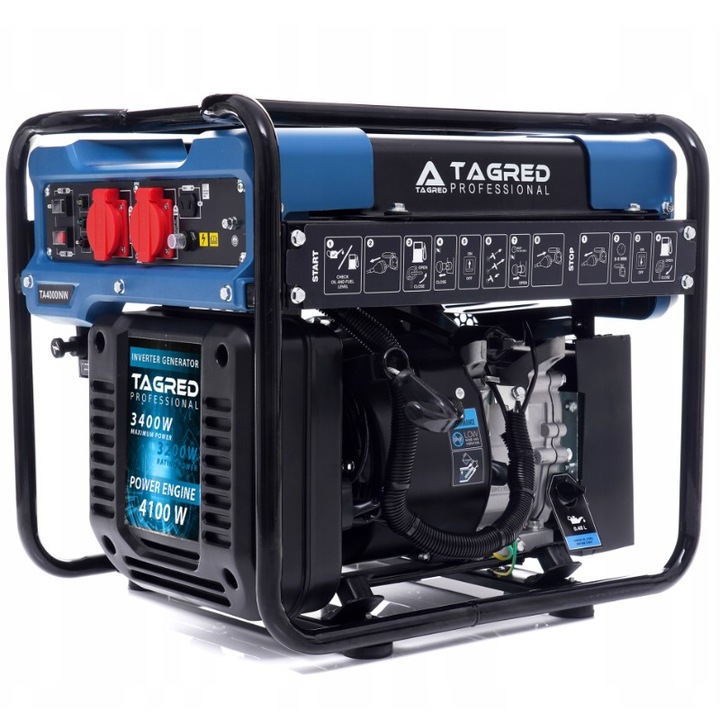 Teljesítménygenerátor, Tagred TA4100INW, 3400 W, 15 l, 96 dB, inverter