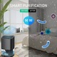 Dezumidificator pentru casa, Darklove, Rezervor 1000ml, Doua moduri de lucru si 7 lumini LED colorate, cu Functie de Uscare si Purificare a Aerului, pentru dormitor, subsol, baie, bucatarie, birou, Negru