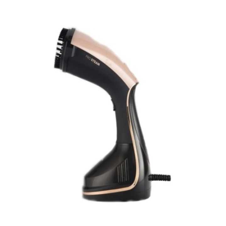 Fier de calcat vertical cu abur, cu ecran LED multifunctional, oprire automata dupa 8 minute, putere 1500W, debit de abur ECO 10gr/min, negru