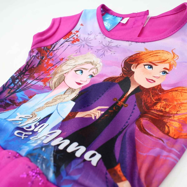 Elsa Roz Rochita fetite cu personajul Frozen, Disney, Elsa&Anna haine copii, cu ...