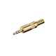 Conector jack 3.5mm stereo tata, aurit, Goobay
