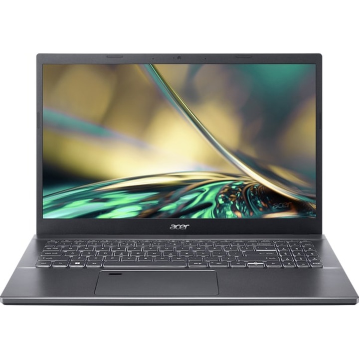 Laptop ACER Aspire 5 A515-57-713N, Intel Core i7-12650H pana la 4.7GHz, 15.6" Full HD, 16GB, SSD 512GB, Intel UHD Graphics, Free Dos, Gri