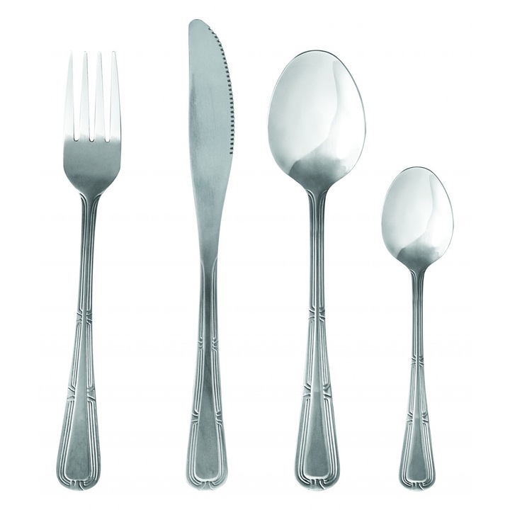 Set tacamuri inox, 24 piese, 6 persoane, Domotti Natalia