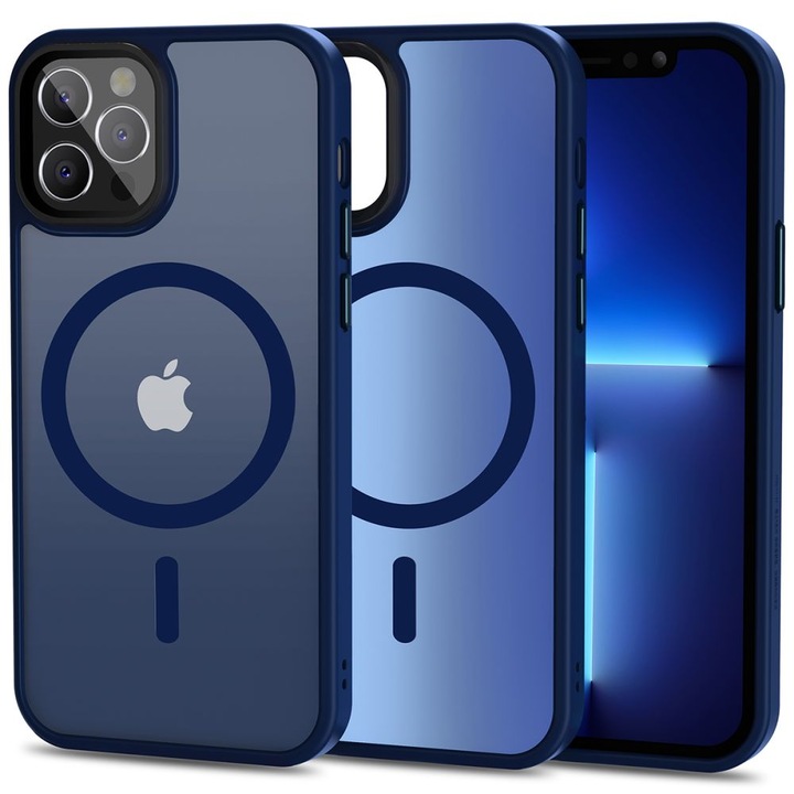 TECH-PROTECT Magmat Magsafe tok iPhone 12 / 12 Pro, Navy készülékhez