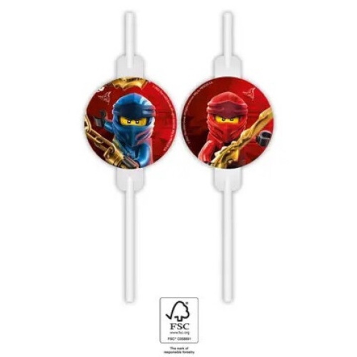 Set 4 Paie de Bautura cu medalion LEGO Ninjago, 94104