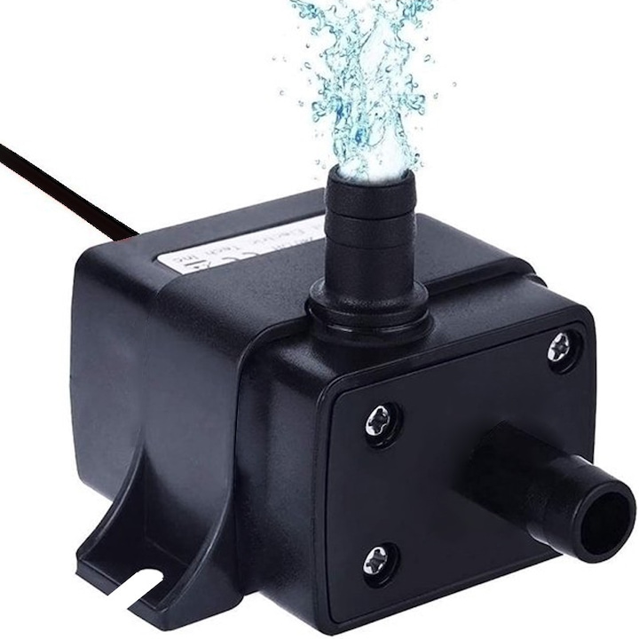 Pompa de apa, 240l, 4.8W, inaltimea coloanei de apa pana la 300cm, Negru