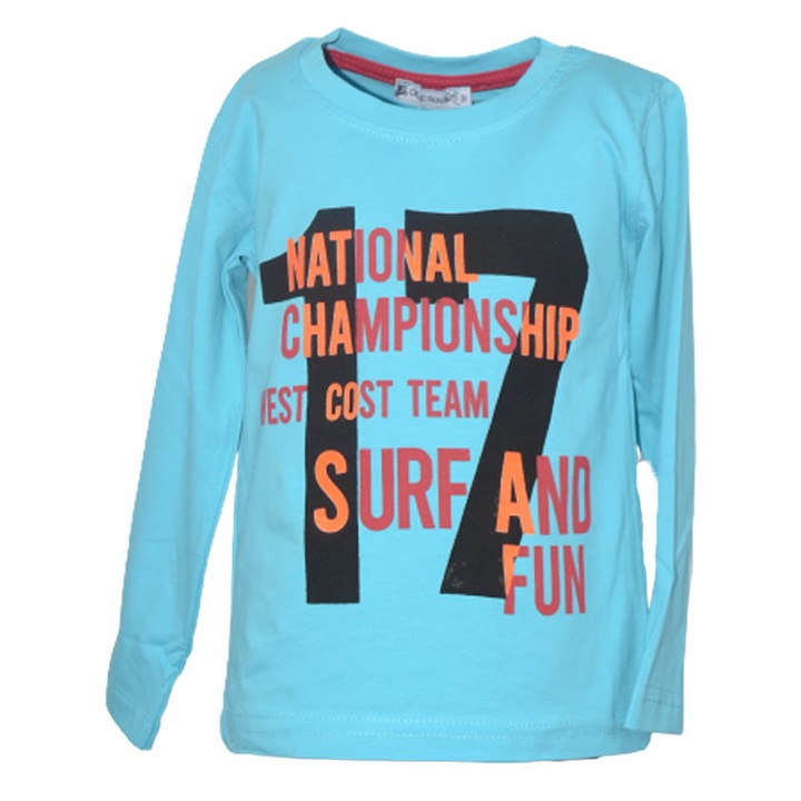 Bluza cu maneca lunga pentru baieti OLC SVR 230323, Albastru 93361