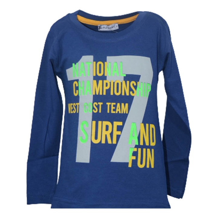 Bluza cu maneca lunga pentru baieti OLC SVR 230323-14, Bleumarin 93585