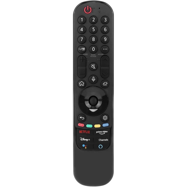 Дистанционно за Smart TV LG AN-MR21GA, x-remote, гласова функция, мишка, показалец, Netflix, Prime Video, Disney+, Black