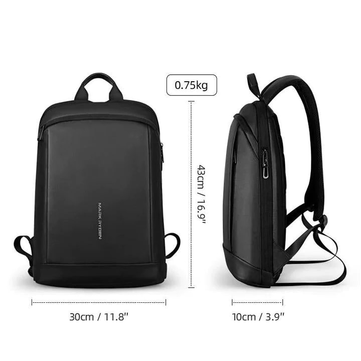 Rucsac Mark Ryden compatibil cu laptop 15.6 inch, iPad/tableta 12.9 inch, full impermeabil, 3 modalitati de purtare, unisex, spatios, negru, perfect pentru calatorie, servici sau scoala