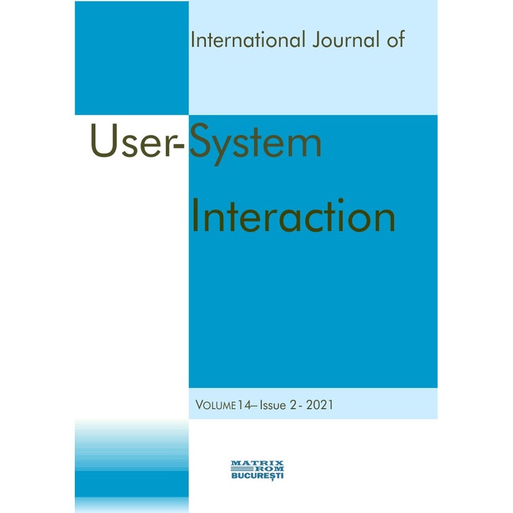 Jurnalul International de Interactiune Utilizator-Sistem nr. 2/2021, RoCHI (ACM SIGCHI Romania)