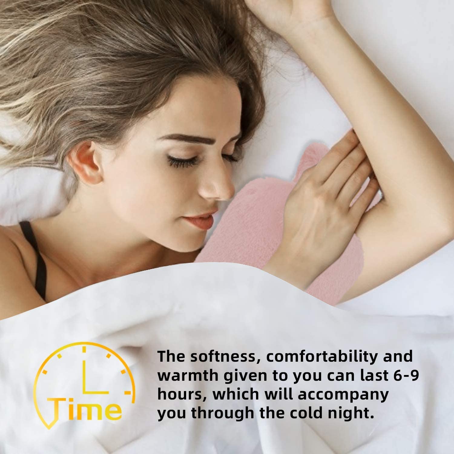 Възглавница с топла вода, PVC/козина, розова - eMAG.bg