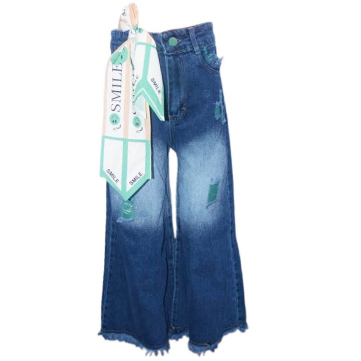 Blugi pentru fete LOOKS KIDS 0717-116, Albastru 93315