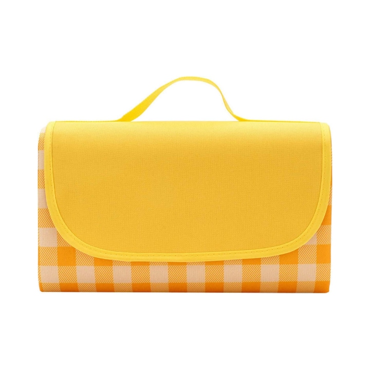 Одеяло за пикник/къмпинг, Ronyes®, 145 x 200 см, жълто