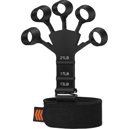 Antrenor flexor maini, Plastic, 6 niveluri, Negru