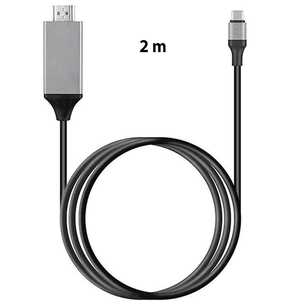 Cablu USBC HDMI, 4K 60Hz, 2.0m, USB 3.1 Type C la HDMI adaptoare, negru ...