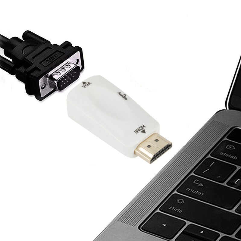 Мини конвертор адаптер HDMI мъжки към VGA женски, Full HD 1080P, с ...