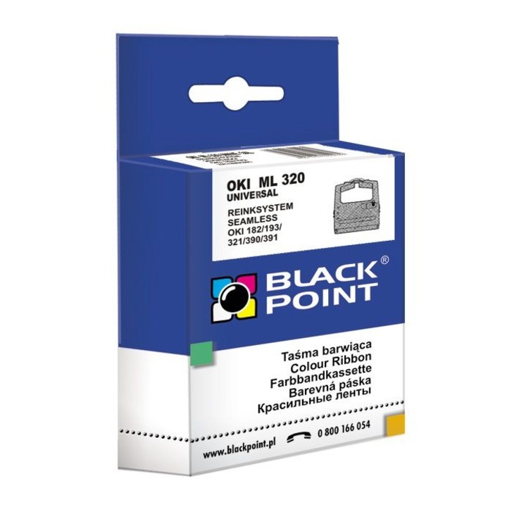 Black Point festékszalag KBPO320 (Oki ML 182 / 391) fekete