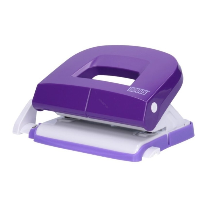 Perforator NOVUS, metal, pentru 16 coli, violet
