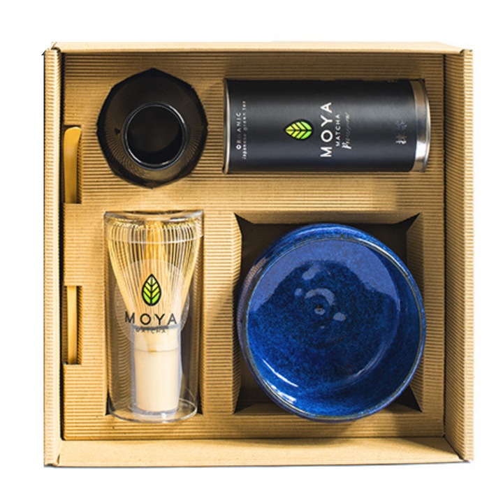 Церемониален комплект за чай Matcha KAZE, 5 части и кутия за съхранение