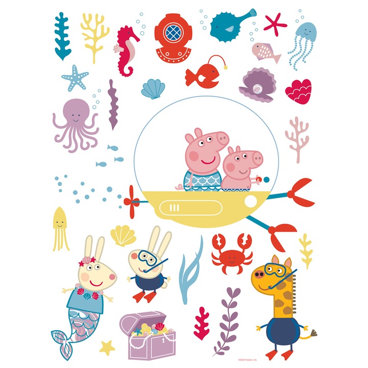 Matricák Peppa Pig - Tengeri - 65x85 cm