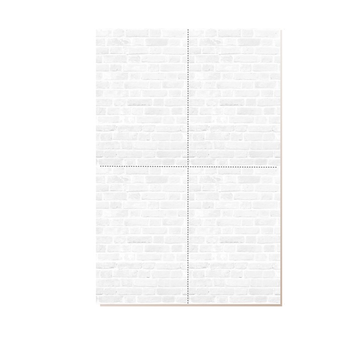 Sticker London Shoreditch Blanc Brickwall – 4 bucati 60x90 cm