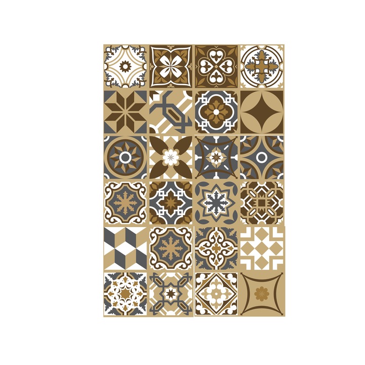 Sticker faianta - Dark Bronze, 12 buc, 20x20cm