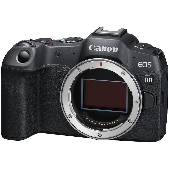 Aparat foto Mirrorless Canon EOS R8, 24MP, 4K, Body, Full Frame, Negru