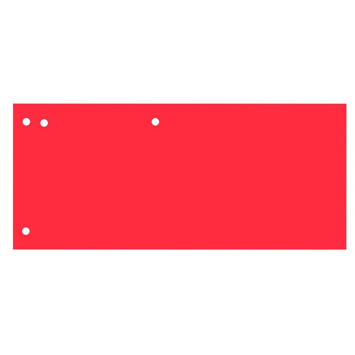 Separator documente, Tres, Carton, 1/3 A4, Rosu