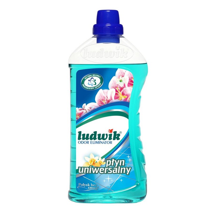 Detergent universal Ludwik, 1L, parfum flori de laguna, fara clatire, curatare eficienta