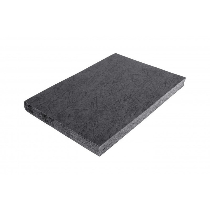 Coperta indosariere cu textura de piele A4, Argo, Carton, 10 buc, Gri