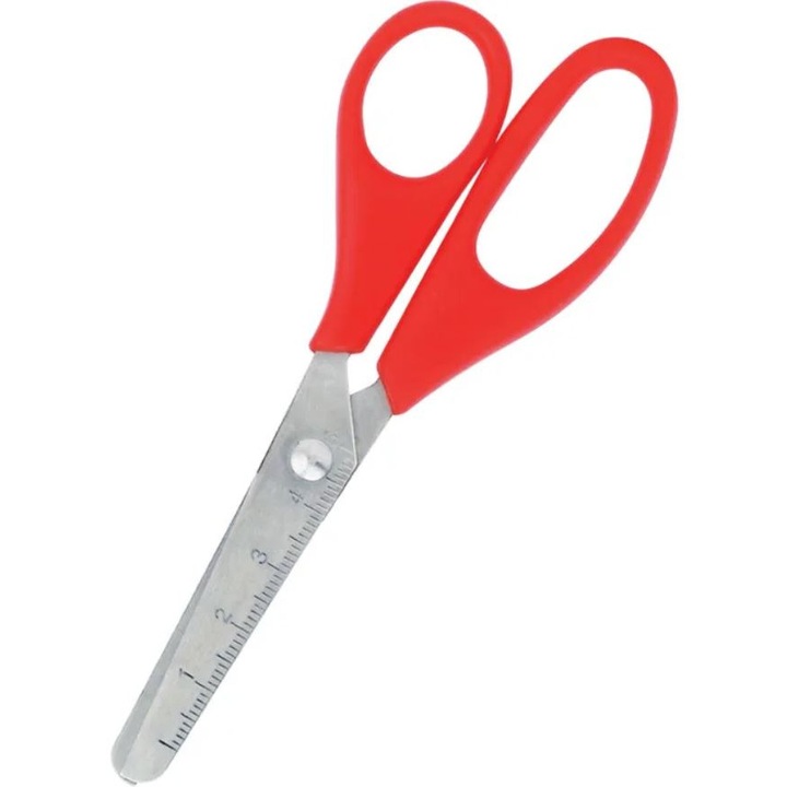 Foarfeca Grand 12.5cm cu linie, inox, manere ergonomice, rosu