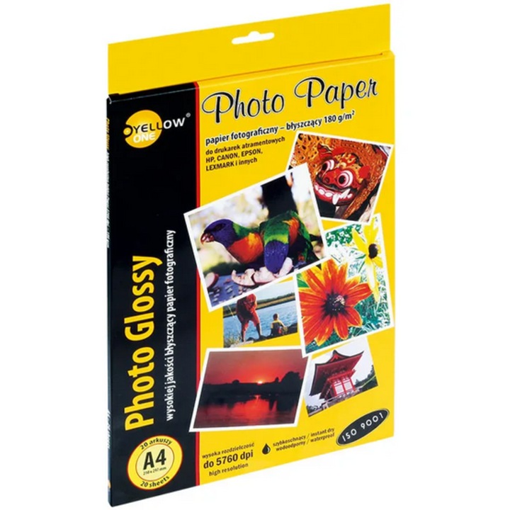 Hartie foto, Yellow one, 180g lucioasa, 4G180, 20buc