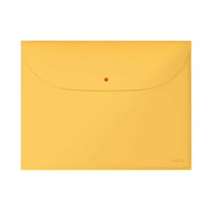 Dosar A4 LEITZ COSY cu inchidere automata galbena