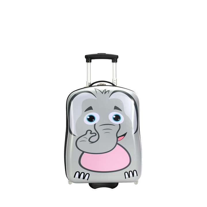Куфар Snowball SW05518, Деца, Поликарбонат, С 2 колела, 48 cm, Сив